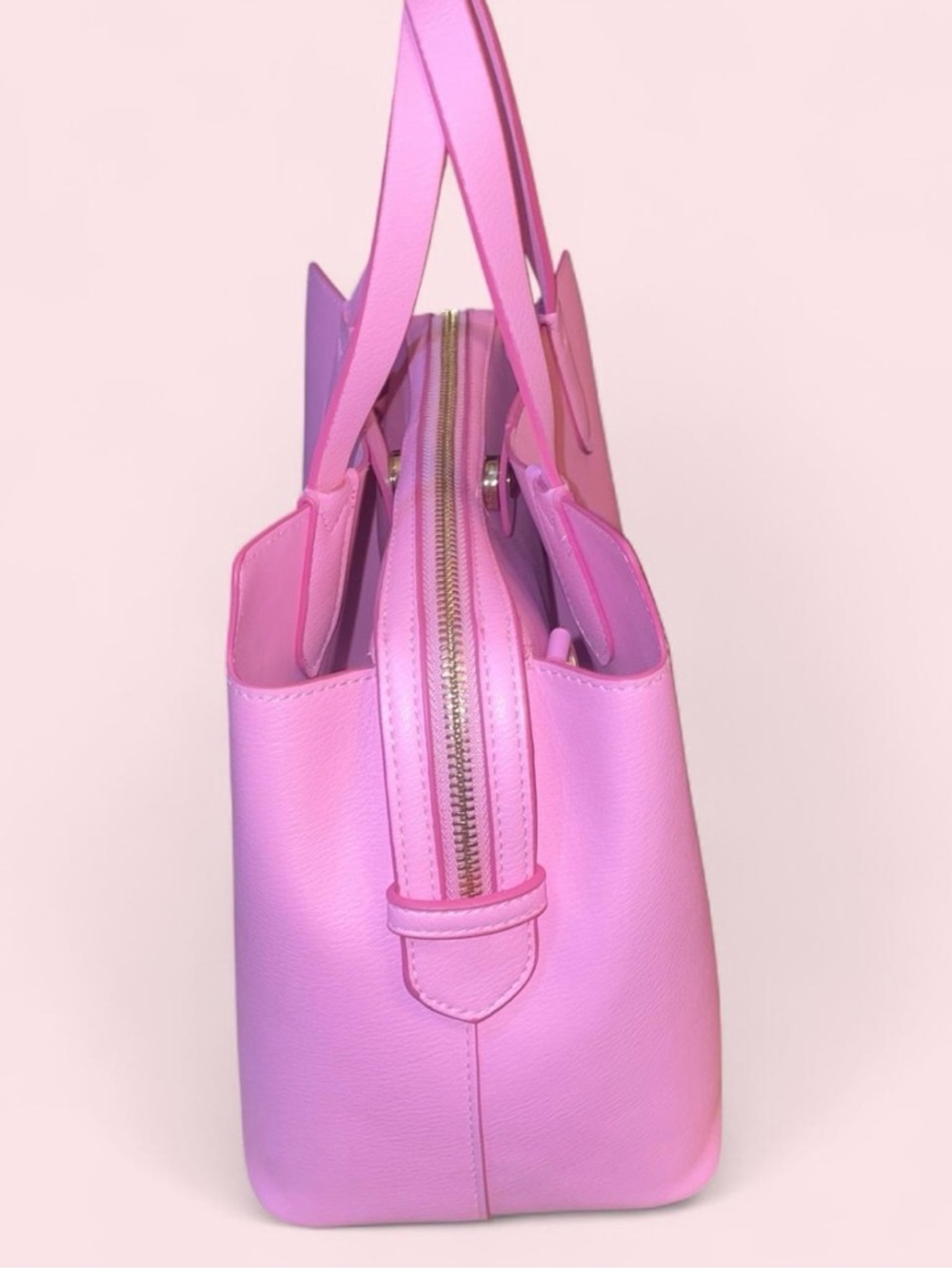 a new day Pink Structured Tote with Gold Hardware - Picture 6 of 8